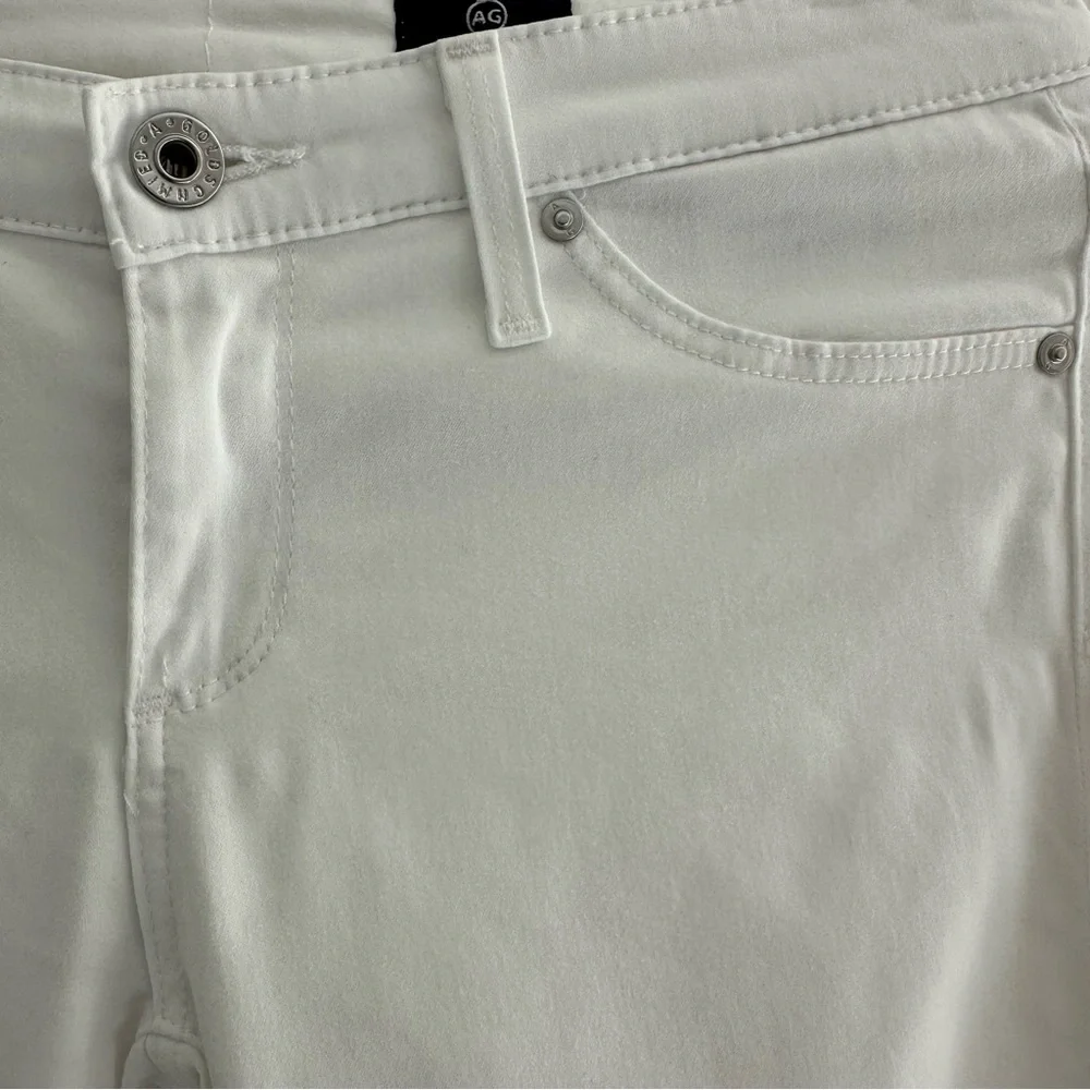 AG THE STILT Women’s White Gigarette Leg Super Soft Jeans 25R